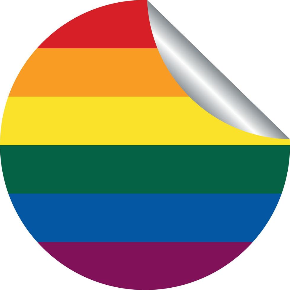 vecteur graphique de une peeling autocollant avec lgbt drapeau