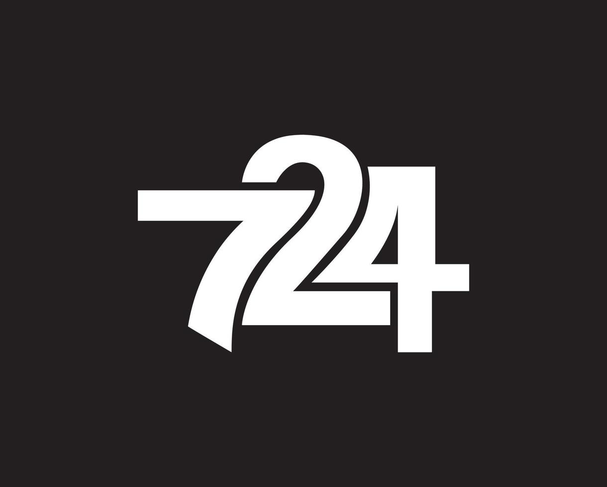 724 Créatif logo conception illustratio vecteur