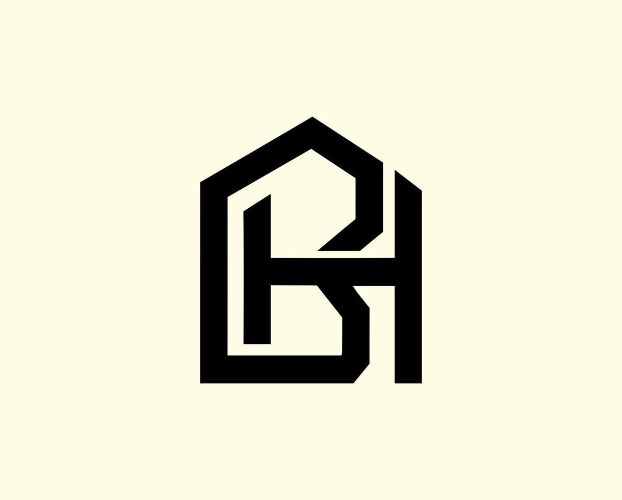 bh lettre Accueil logo, bh loho vecteur