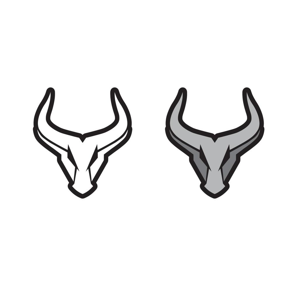 taureau klaxon vache et buffle logo et symbole modèle Icônes app vecteur