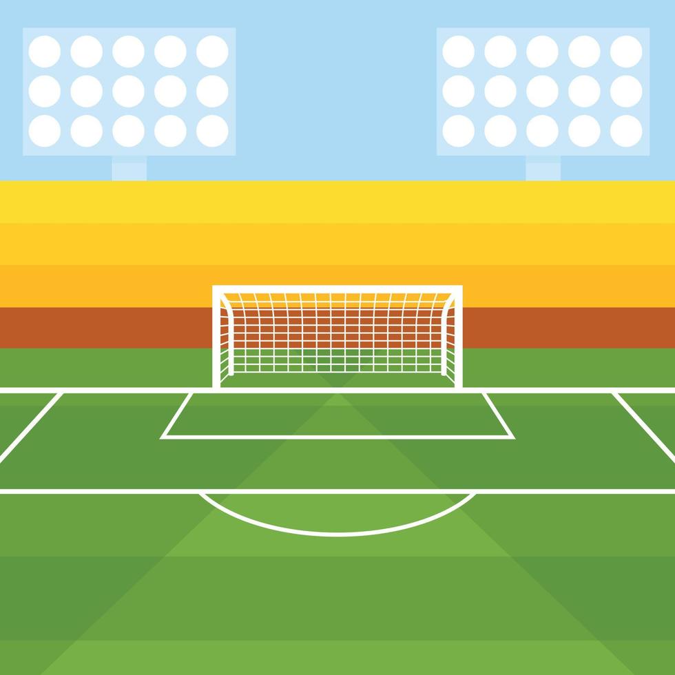 vecteur illustration de une Football pas et football porte