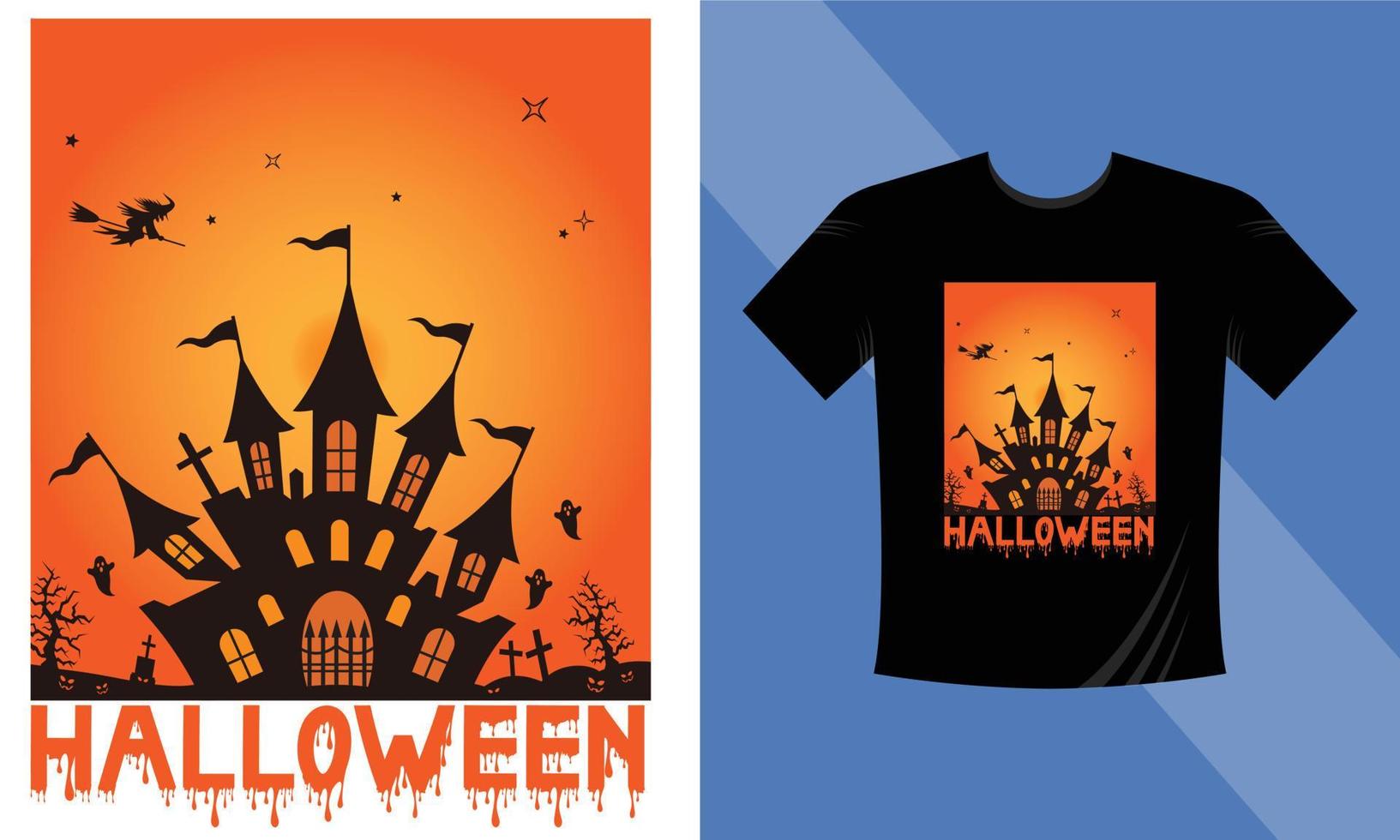 Halloween chasse T-shirt conception vecteur