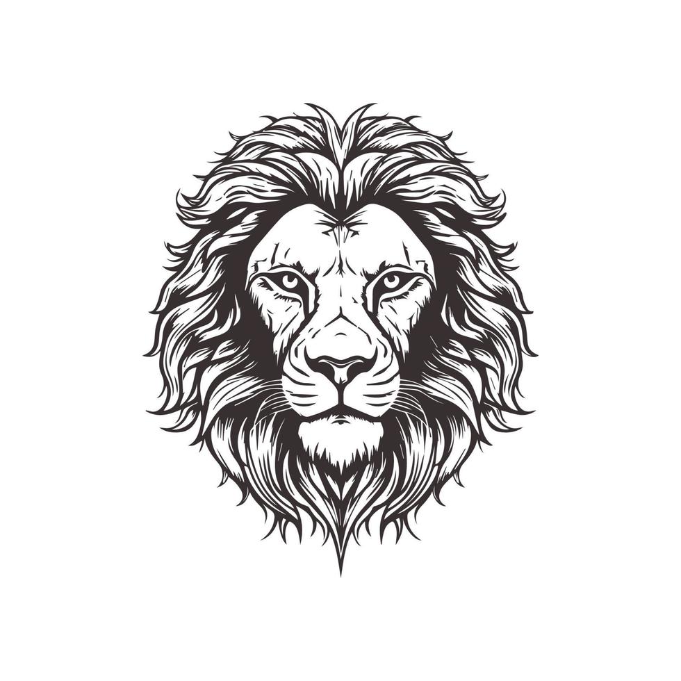 abstrait Lion tête logo conception avec ligne art graphique style. vecteur