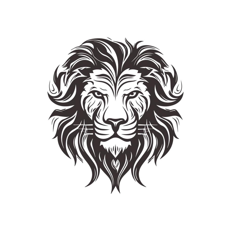 abstrait Lion tête logo conception avec ligne art graphique style. vecteur