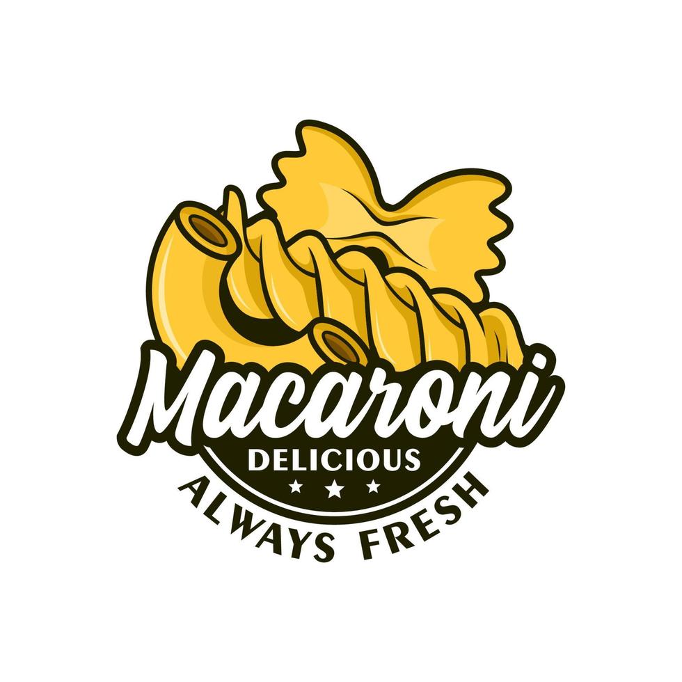 macaroni délicieux toujours Frais conception logo vecteur