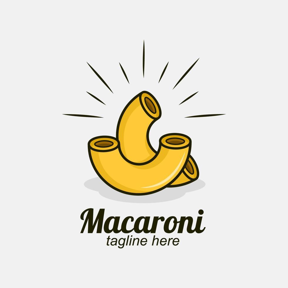 macaroni ancien style conception logo vecteur