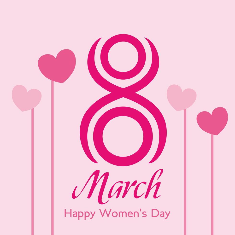 international aux femmes journée est célèbre sur le 8e de Mars annuellement autour le monde. vecteur illustration conception.