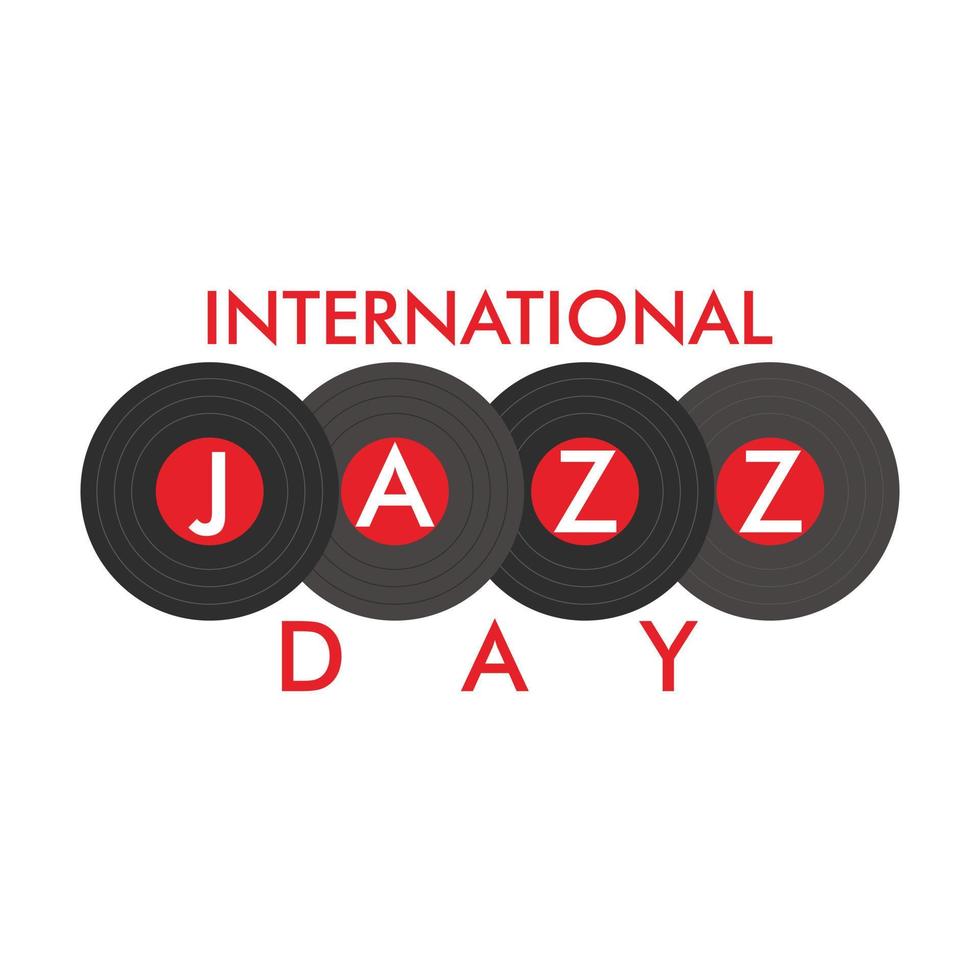 international le jazz journée conception. vecteur illustration.