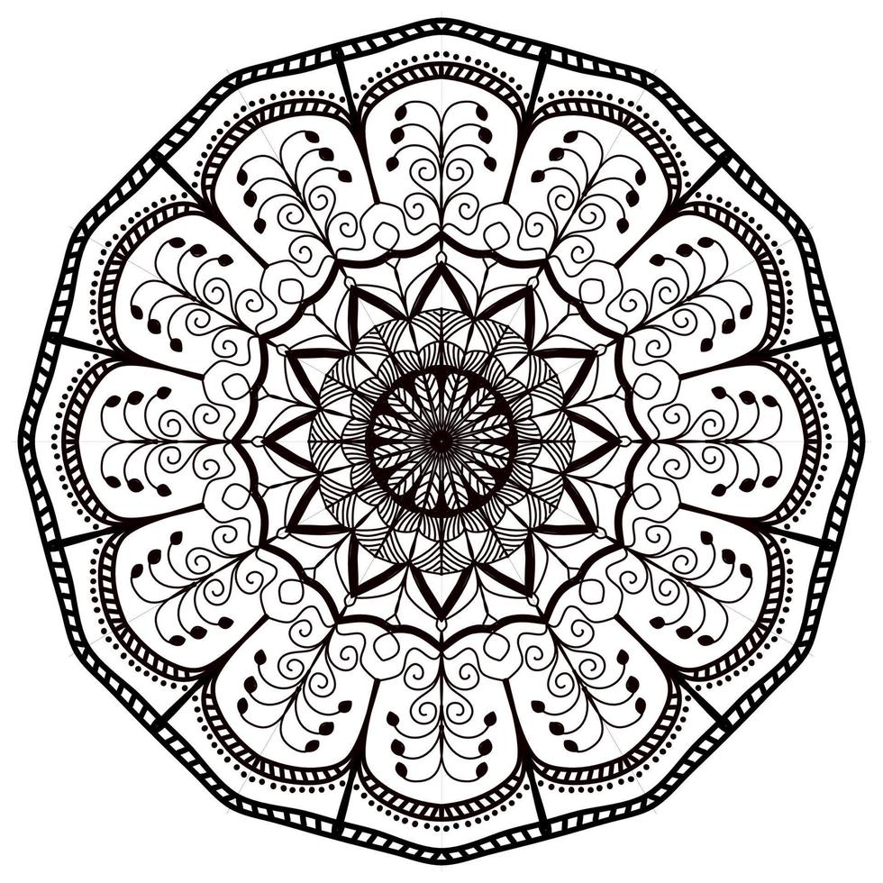 mandala cercle modèle ancien décoratif modèle Indien peau La peinture tatouage Oriental art vecteur