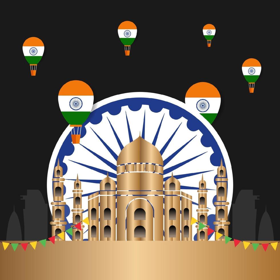 illustration de la bonne fête de la république indienne vecteur