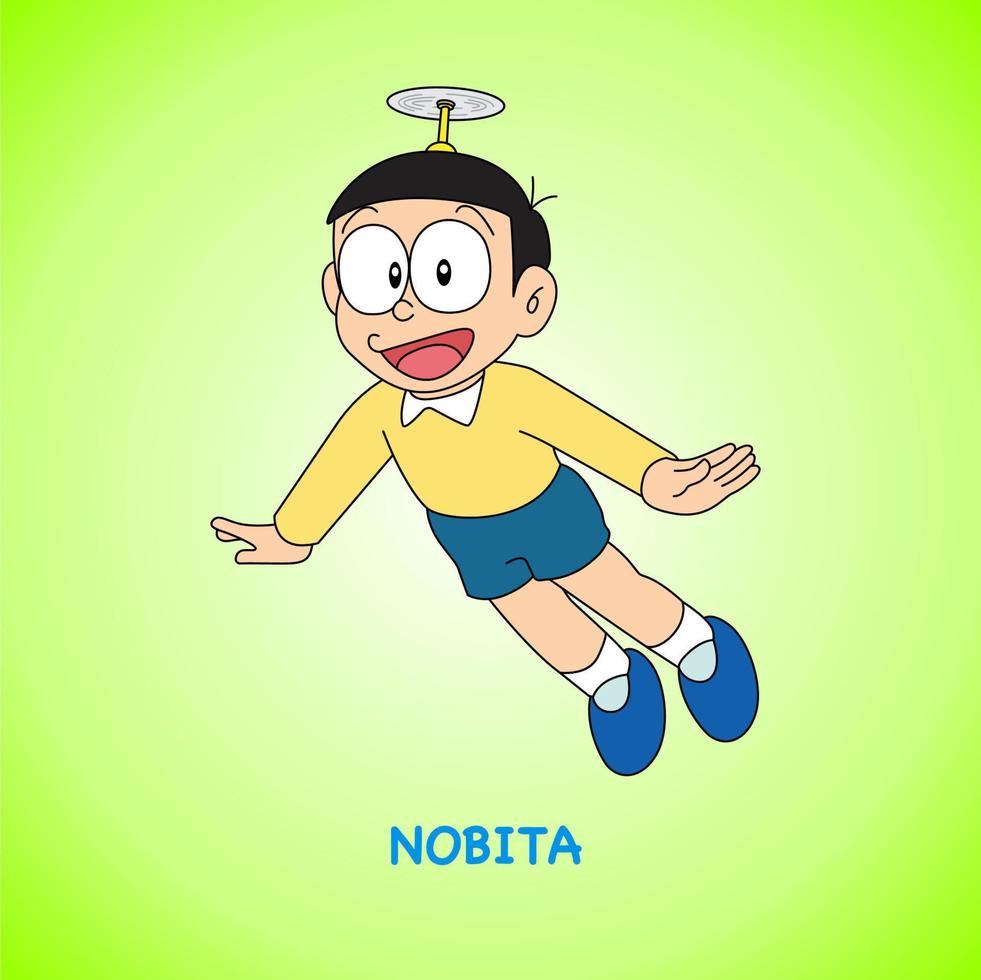 personnage dans doraemon dessin animé vecteur