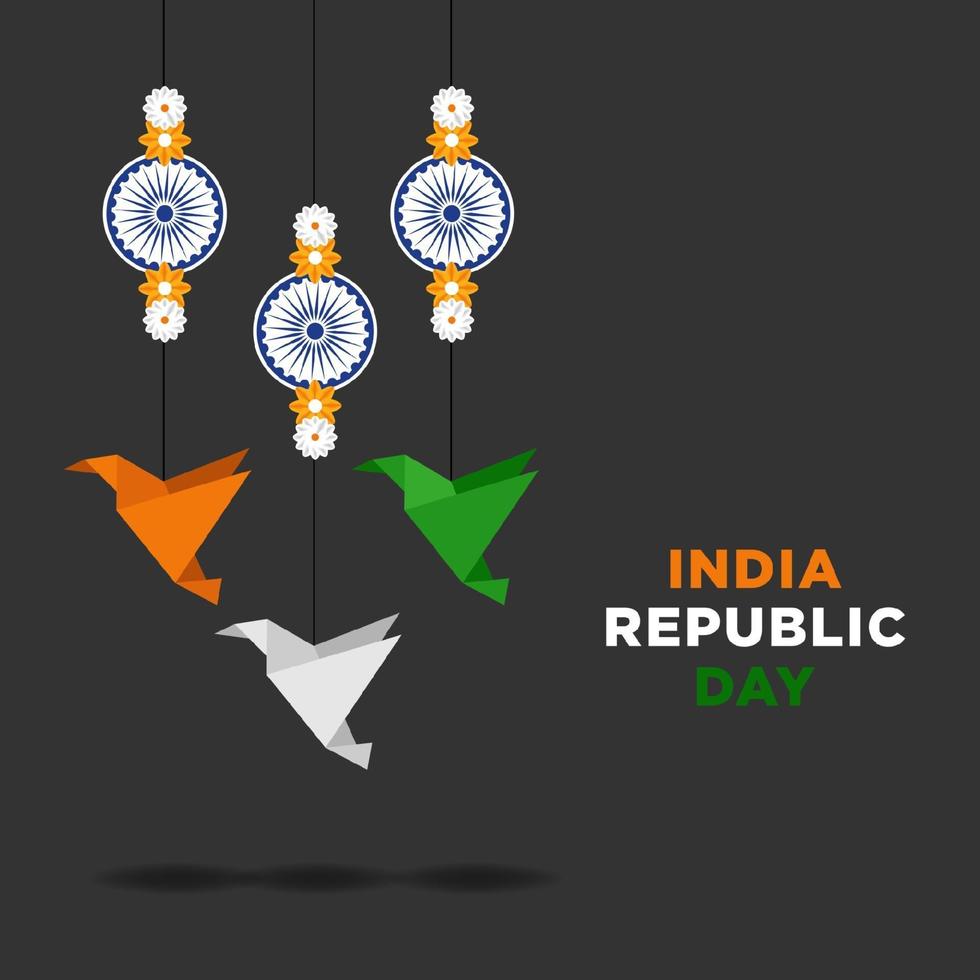 illustration de la bonne fête de la république indienne vecteur