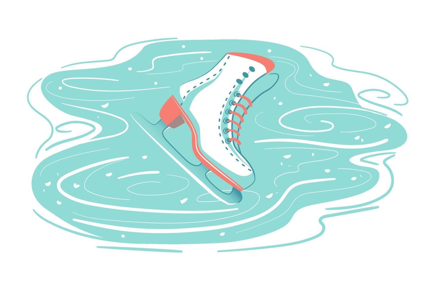 icône de patin à glace dans le style de ligne branché isolé sur fond bleu  doux 4839043 Art vectoriel chez Vecteezy