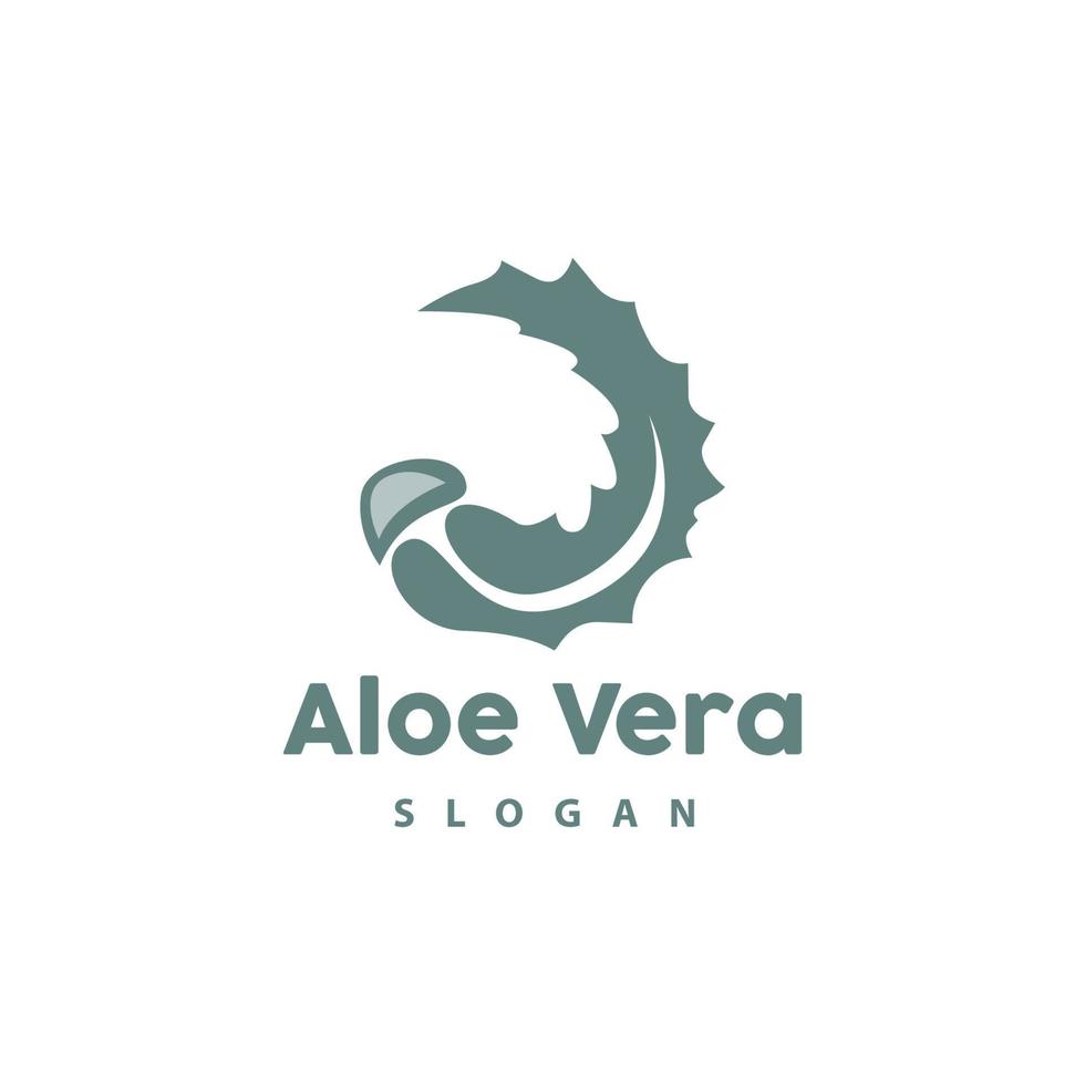 aloès Vera logo, à base de plantes plante vecteur, illustration symbole icône Facile conception vecteur