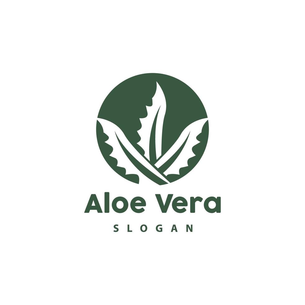 aloès Vera logo, à base de plantes plante vecteur, illustration symbole icône Facile conception vecteur