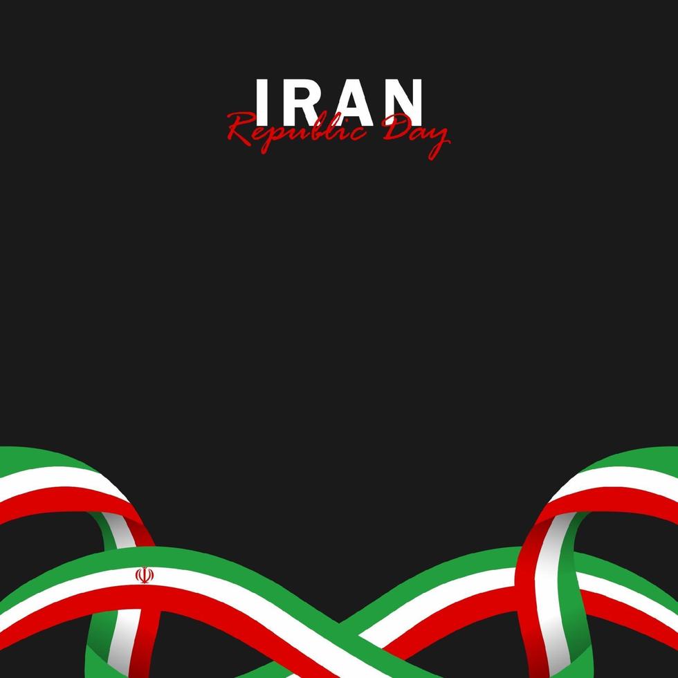 vecteur du jour de la république avec des drapeaux iraniens. célébration de la journée de la république iranienne.