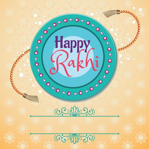 Carte de vacances indienne Rakhi heureux vecteur
