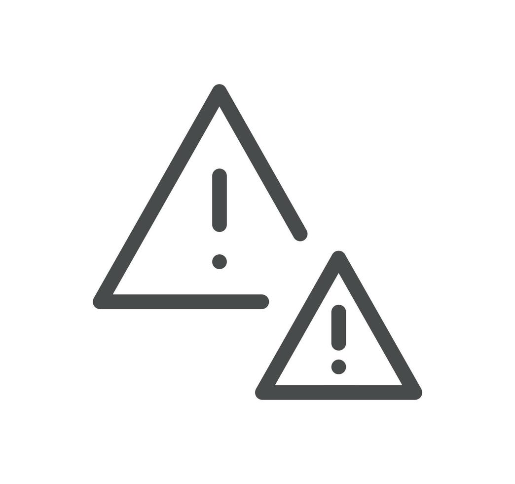 avertissement en relation icône contour et linéaire vecteur. vecteur