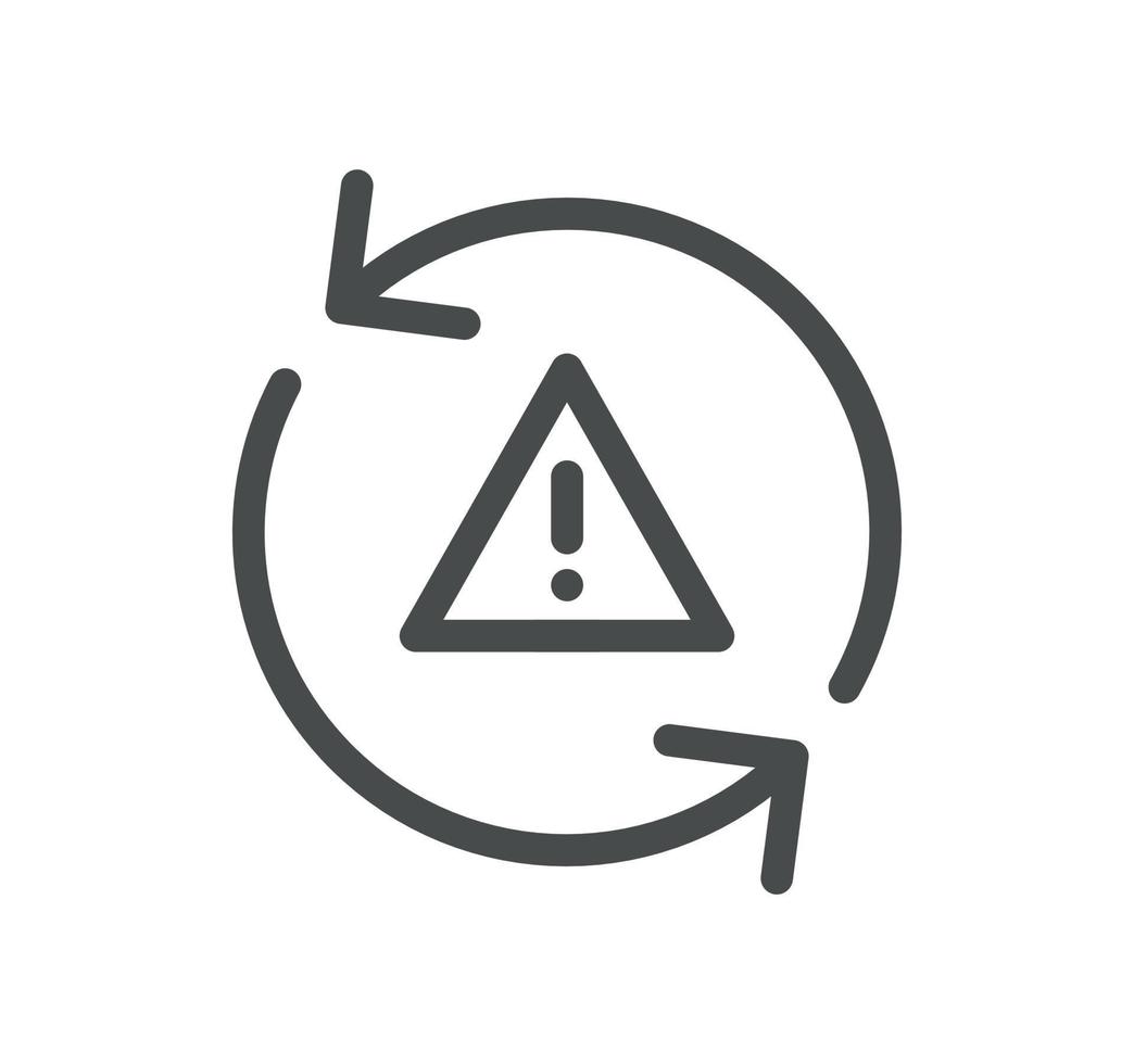 avertissement en relation icône contour et linéaire vecteur. vecteur