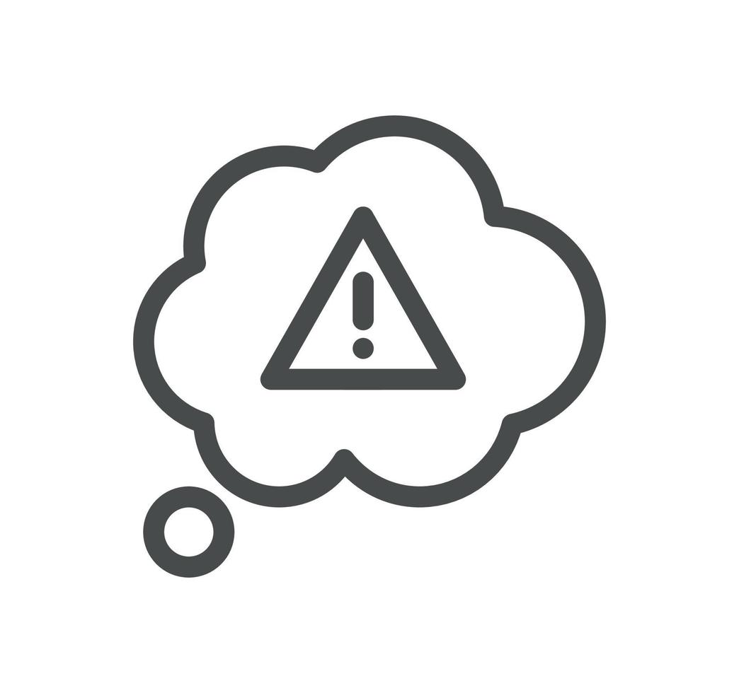 avertissement en relation icône contour et linéaire vecteur. vecteur