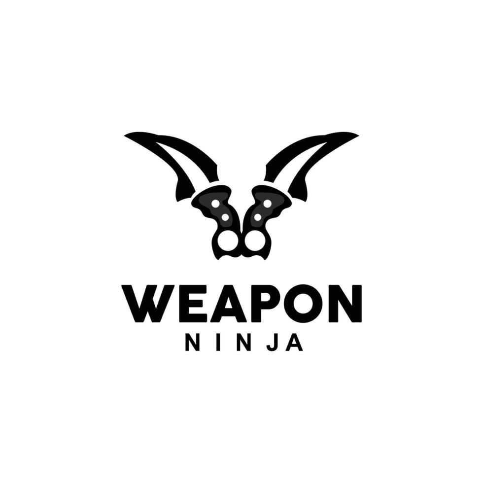 arme logo, traditionnel arme karambit vecteur, ninja combat outil Facile conception, symbole icône, illustration vecteur