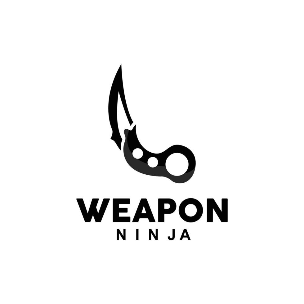 arme logo, traditionnel arme karambit vecteur, ninja combat outil Facile conception, symbole icône, illustration vecteur