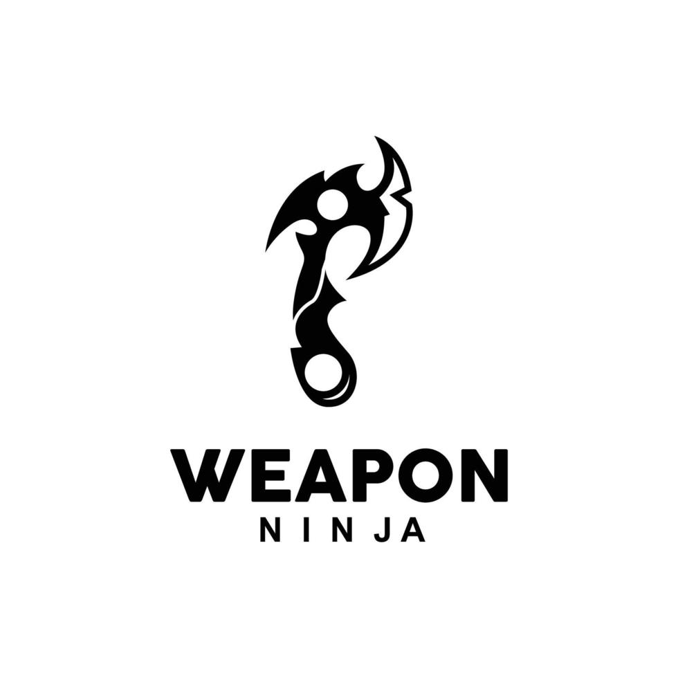 arme logo, traditionnel arme karambit vecteur, ninja combat outil Facile conception, symbole icône, illustration vecteur