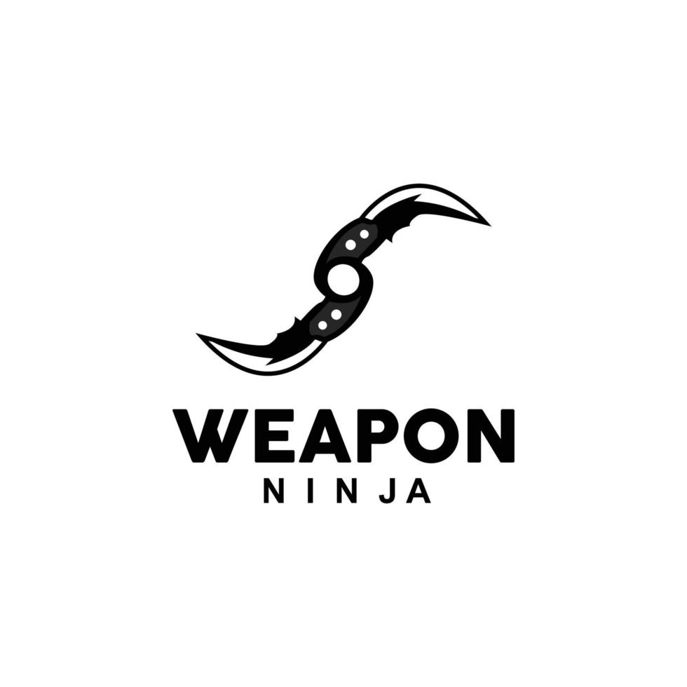 arme logo, traditionnel arme karambit vecteur, ninja combat outil Facile conception, symbole icône, illustration vecteur