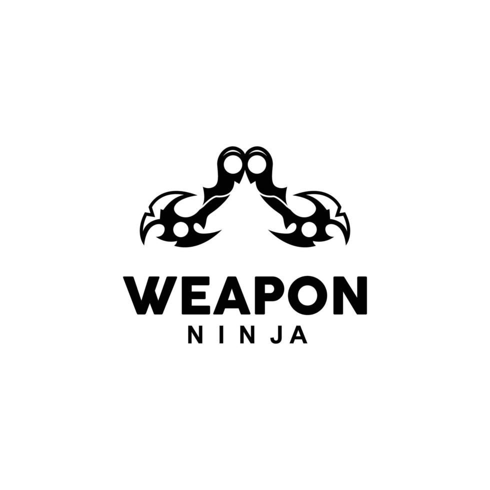 arme logo, traditionnel arme karambit vecteur, ninja combat outil Facile conception, symbole icône, illustration vecteur