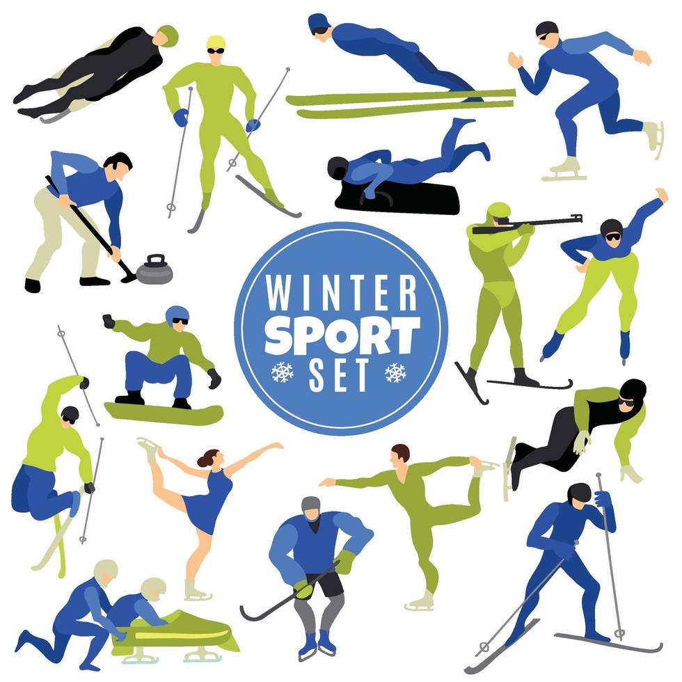 sports d & # 39; hiver mis en illustration vectorielle vecteur