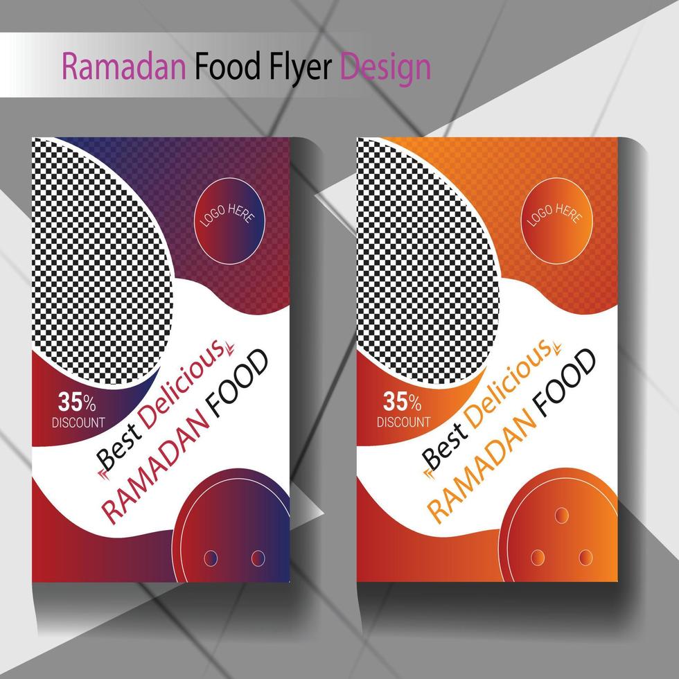 Ramadan nourriture prospectus conception modèle vecteur