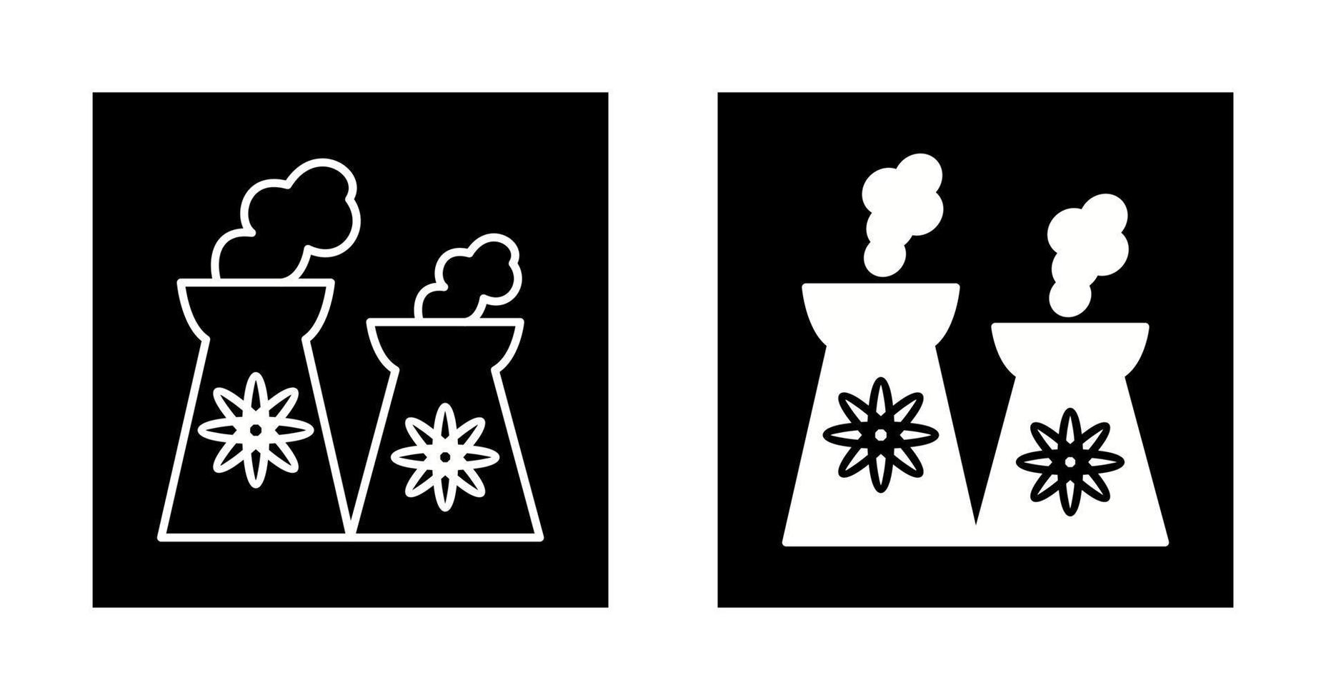 icône de vecteur de centrale nucléaire