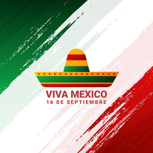 Affiche de vacances du jour de l'indépendance du Mexique vecteur