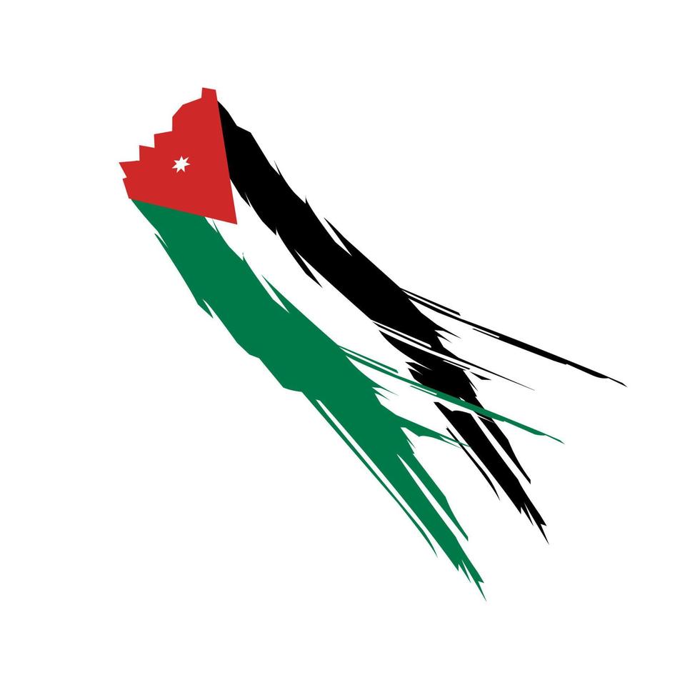 Jordan drapeau icône, illustration de nationale drapeau conception avec élégance concept, parfait pour indépendance conception vecteur