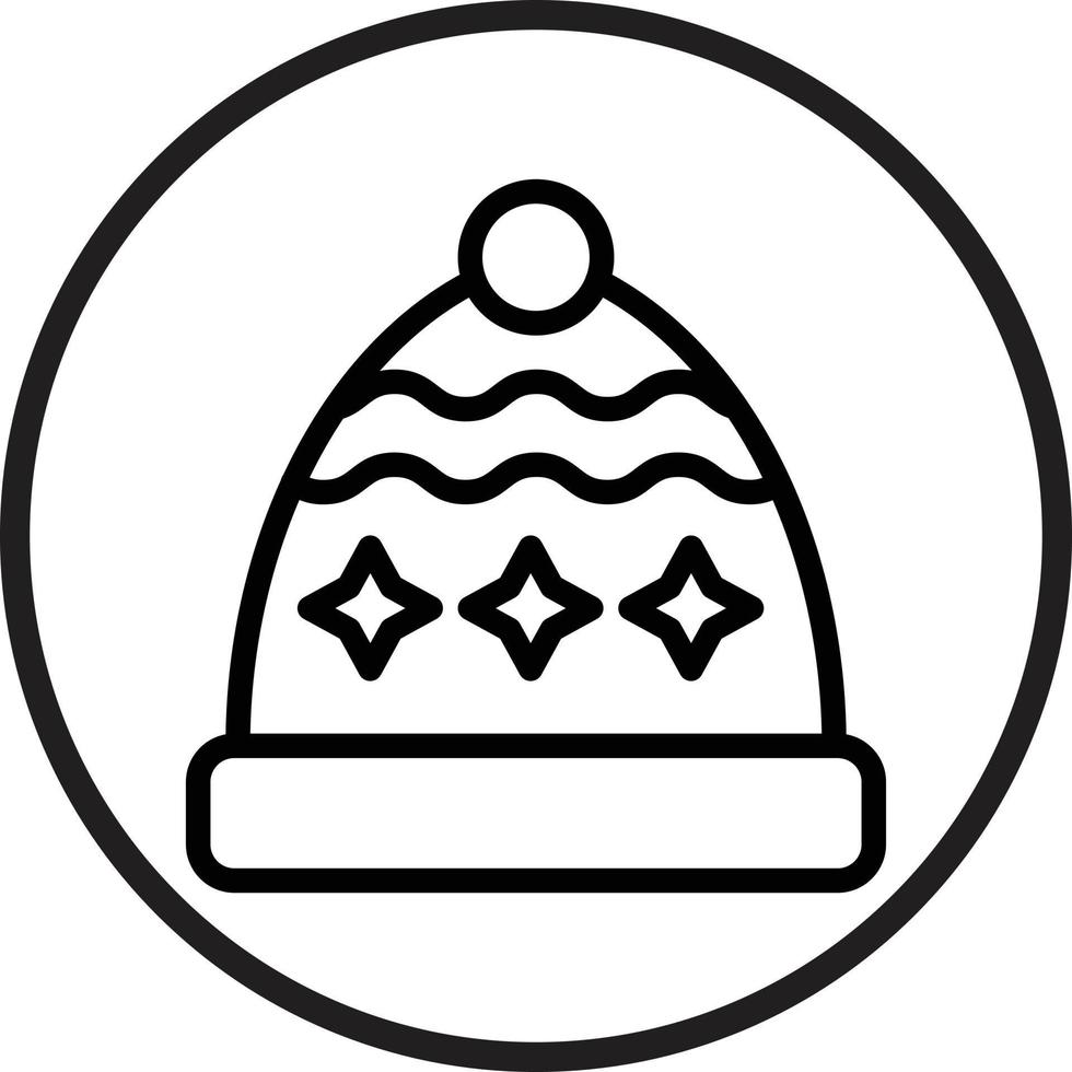 hiver chapeau vecteur icône style