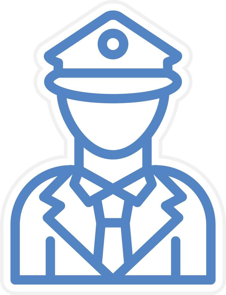 police officier vecteur icône style