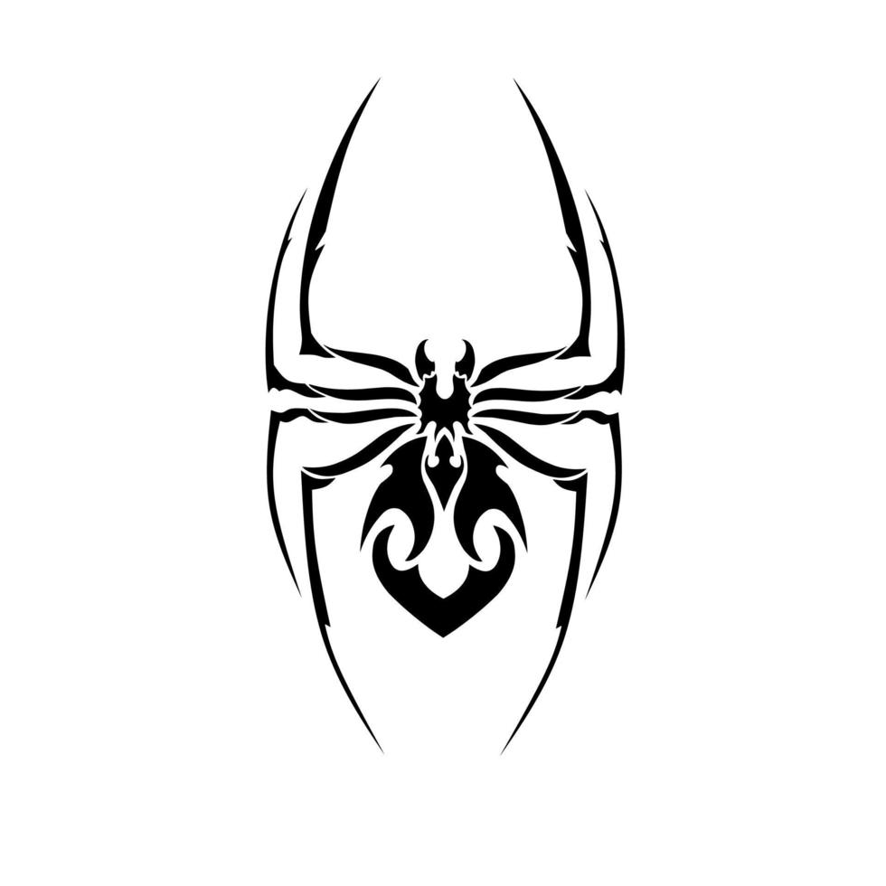 illustration vecteur graphique de tribal art noir araignée tatouage