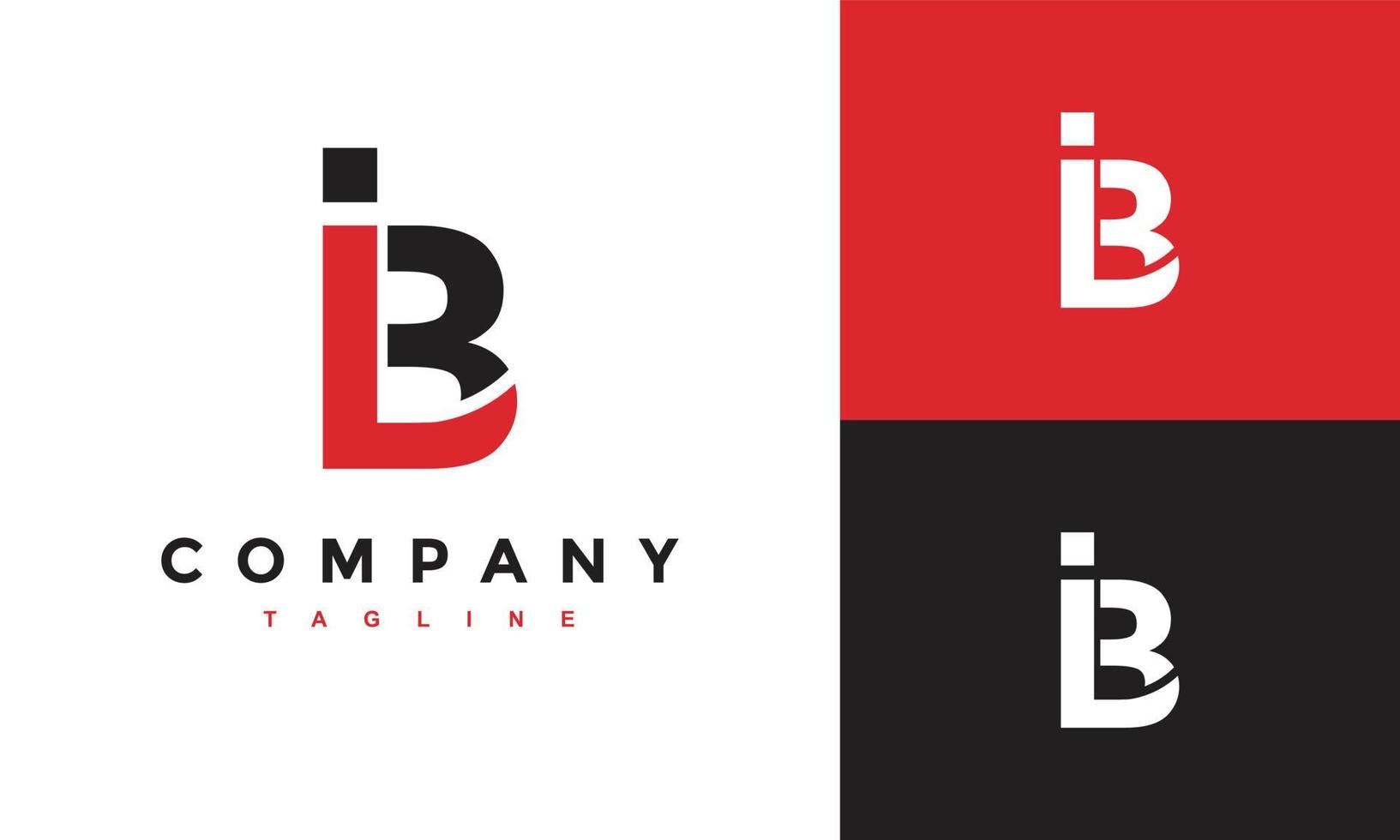 monogramme lettre ib logo vecteur