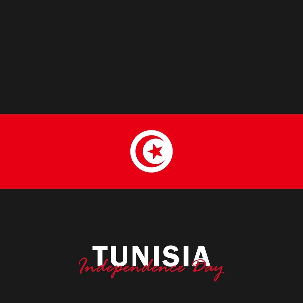 vecteur de la fête de l'indépendance avec des drapeaux de la Tunisie.