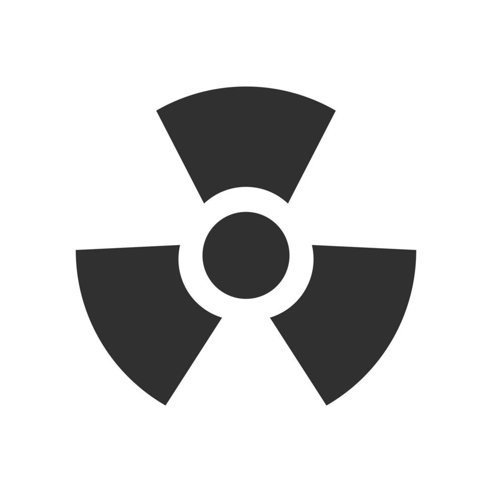 nucléaire radiation plat symbole vecteur icône illustration