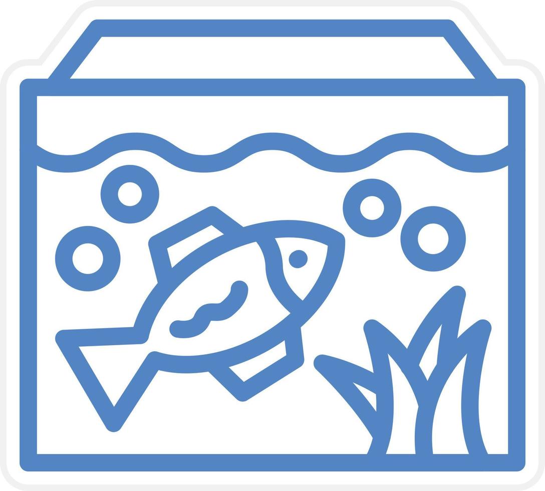 poisson réservoir vecteur icône style