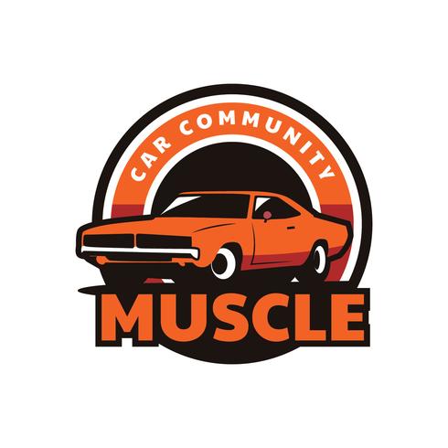 Insigne de voiture de muscle vecteur