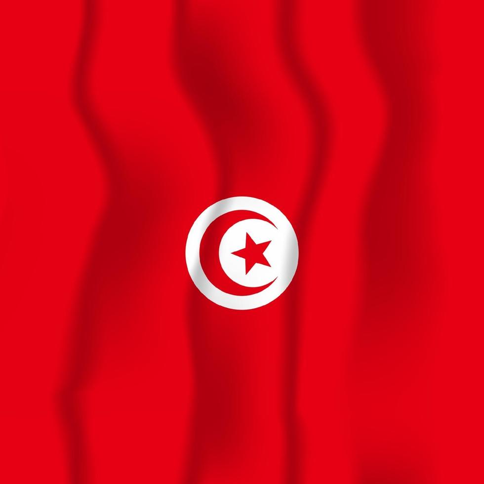 vecteur de la fête de l'indépendance avec des drapeaux de la Tunisie.