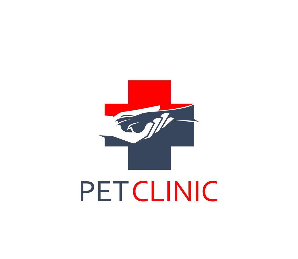 animal de compagnie clinique icône, chien vétérinaire médecin symbole vecteur