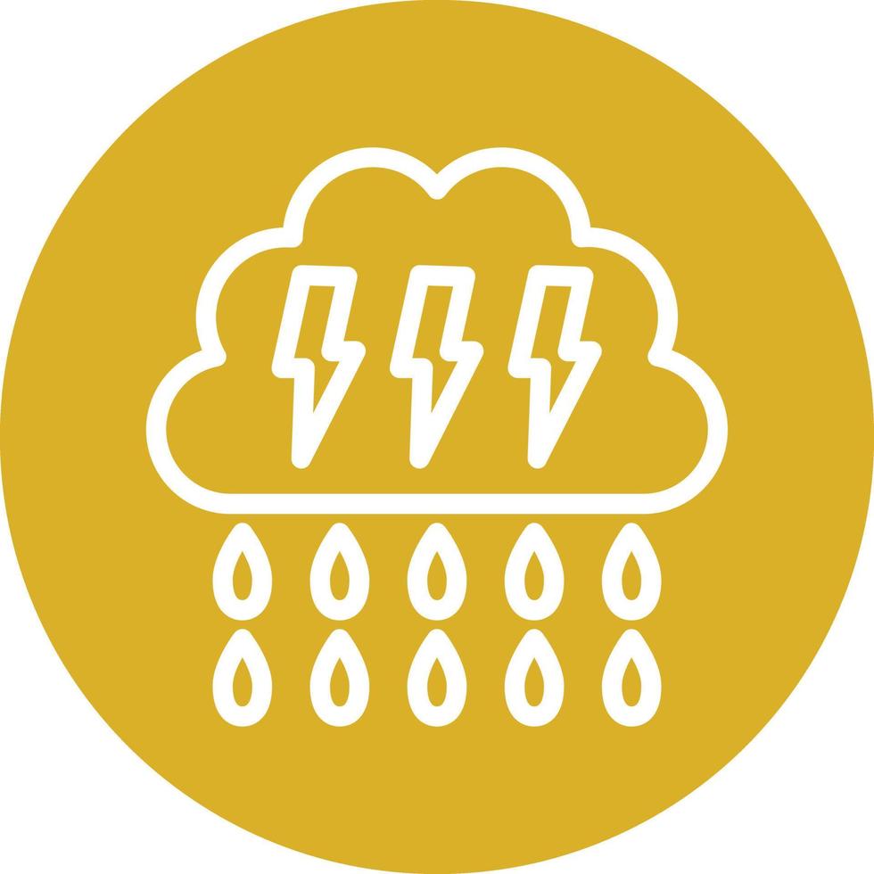 conception d'icônes vectorielles de fortes pluies vecteur