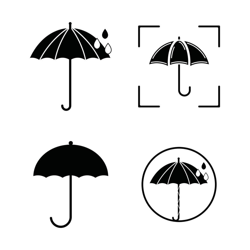 parapluie icône logo conception vecteur