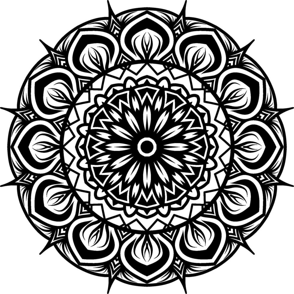 art de mandala motif circulaire vecteur