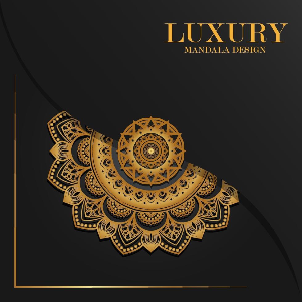 mandala de luxe ornement rond motif de fond vecteur