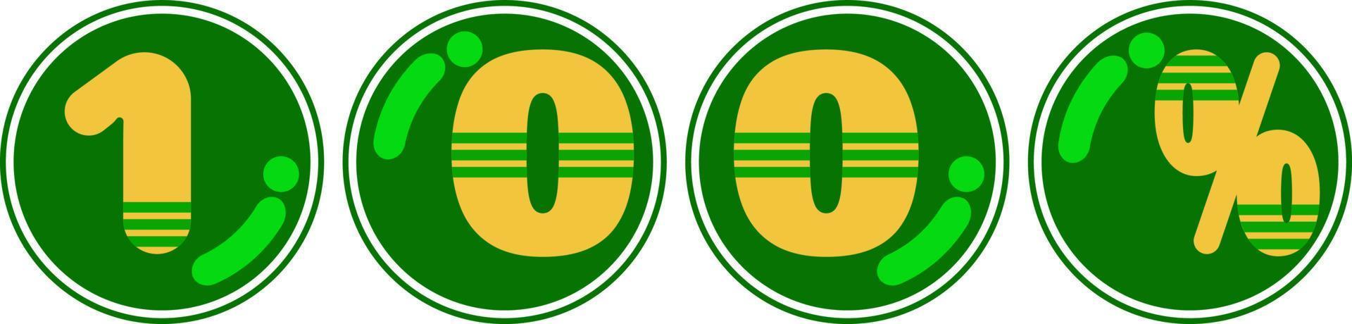 Naturel badge timbre style ingrédient élément icône vecteur