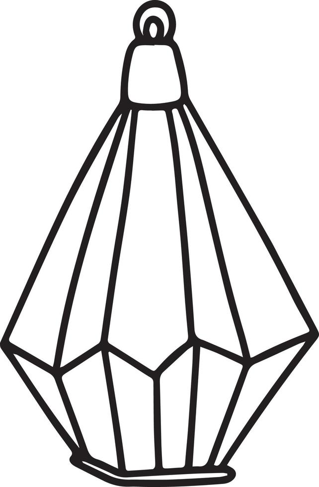 bougie allumée en chandelier.illustration vectorielle dessinée à la main dans un style doodle vecteur